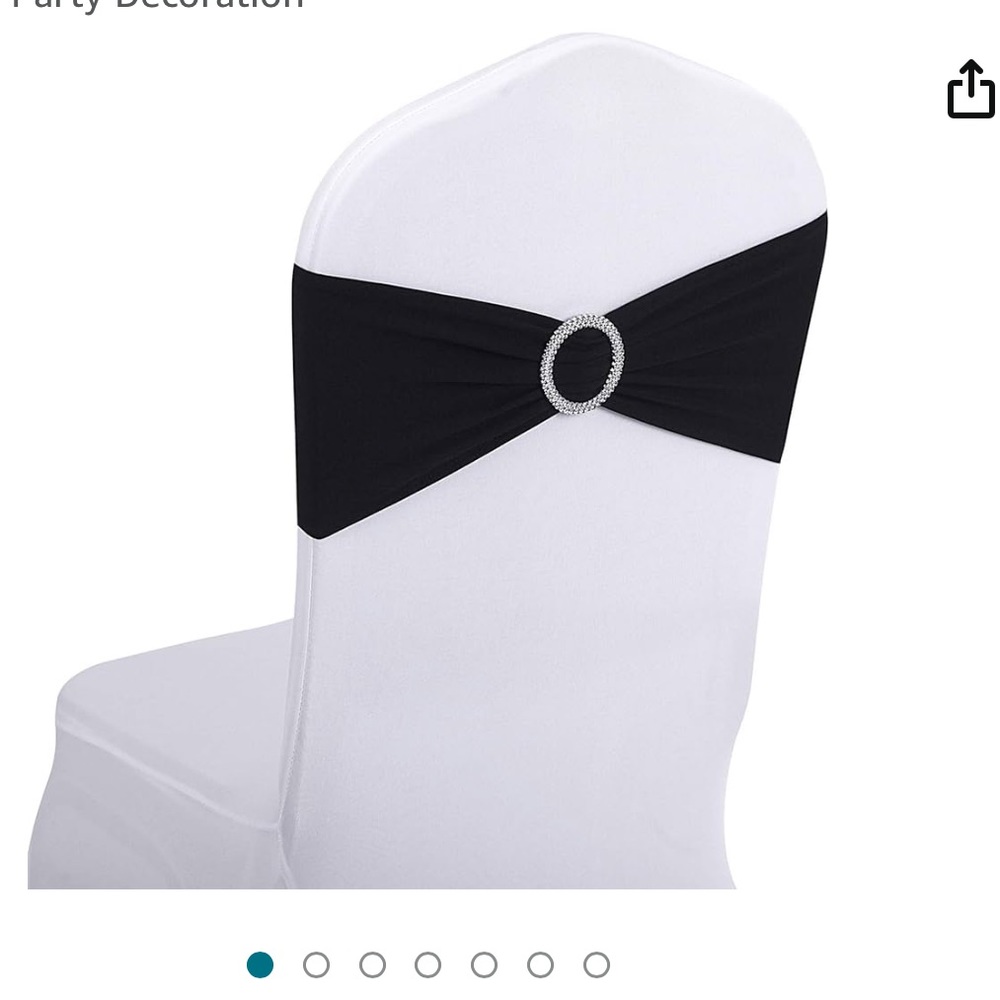 300 black spandex chair sashes